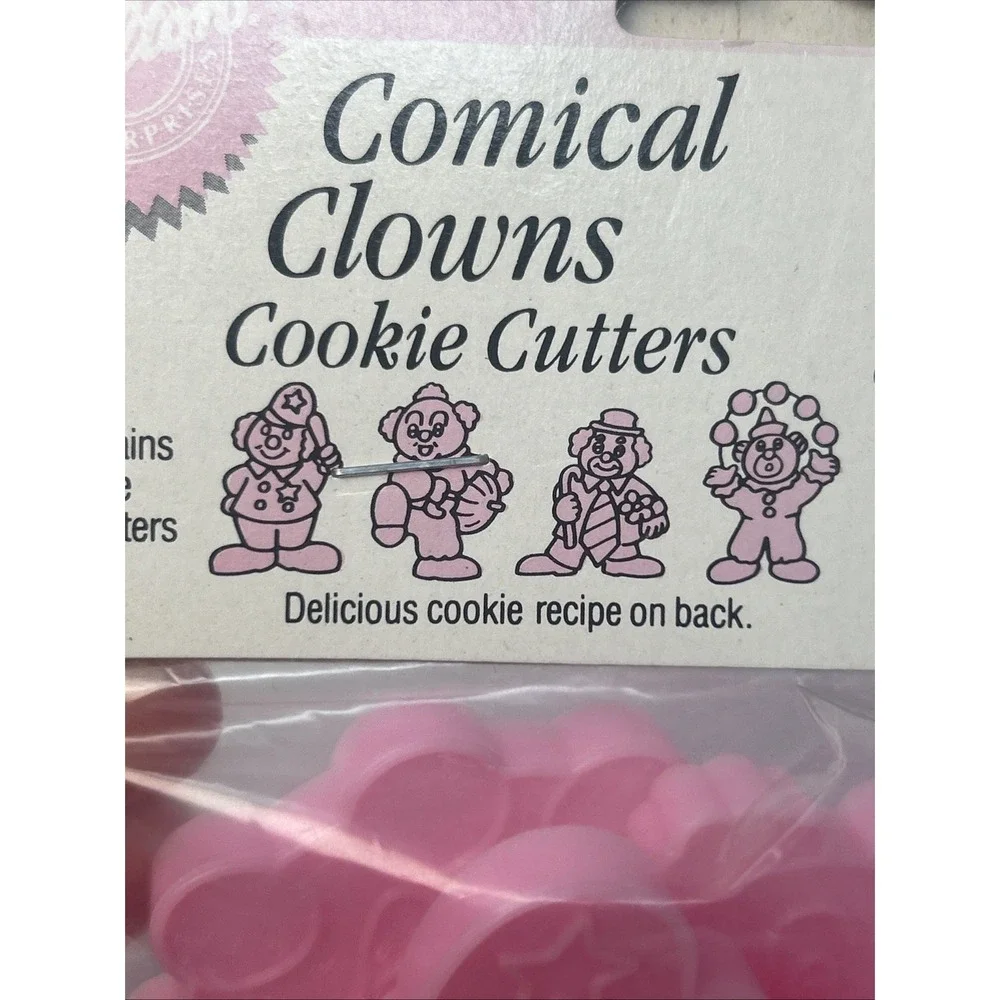 NEW Vintage Wilton Comical Clowns Cooke Cutters Set Of 4 1990